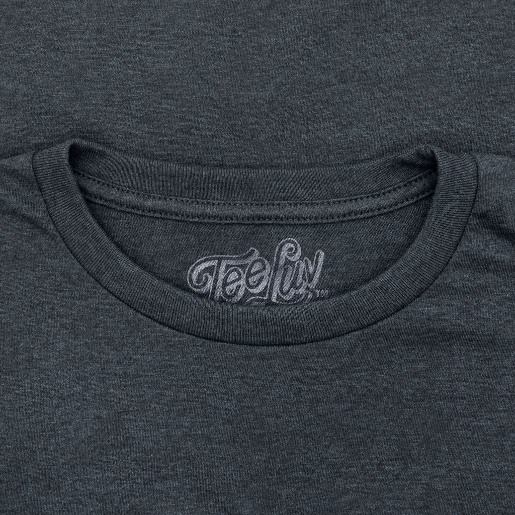 Miller Lite Beer Logo Front and Back Print T-Shirt - Denim Black Heather