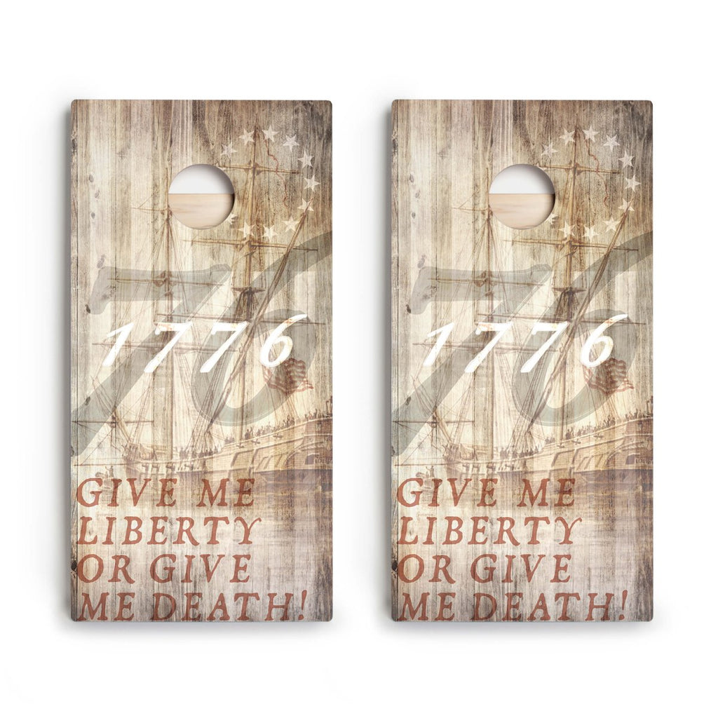 1776 Tan Star Cornhole Boards