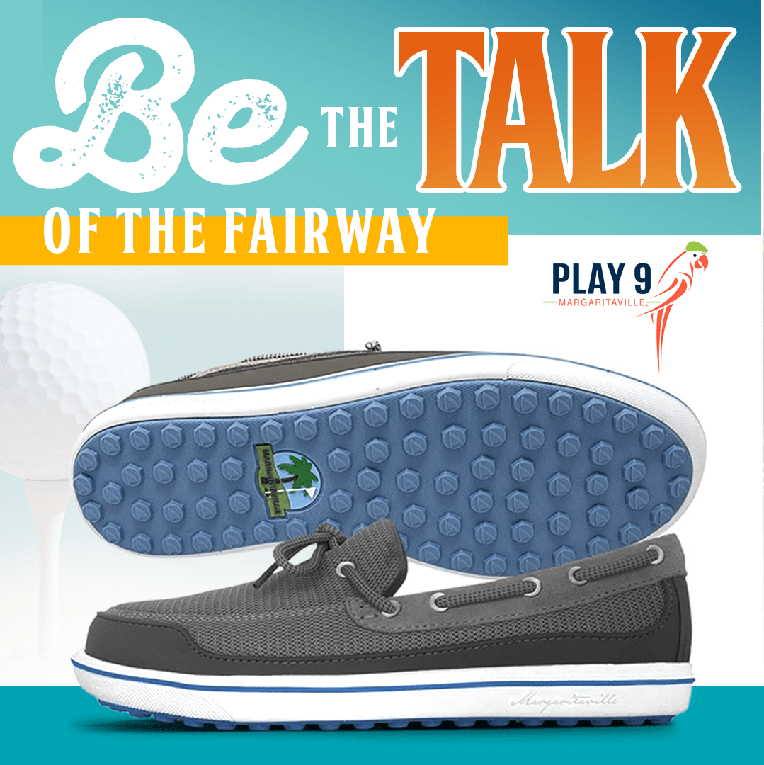 Margaritaville Men's Tap In Grey/Blue Golf Shoe