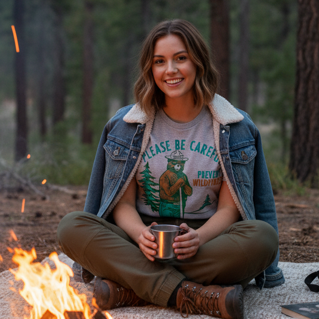 Smokey Bear Prevent Wildfires - Women's Scoopneck