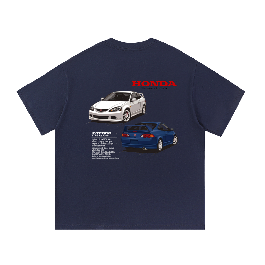 Honda Integra DC5 Shirt | Type R | JDM Cars T-shirt | Acura RSX Championship White Vivid Blue| Japan Tokyo Racers | USA Printed