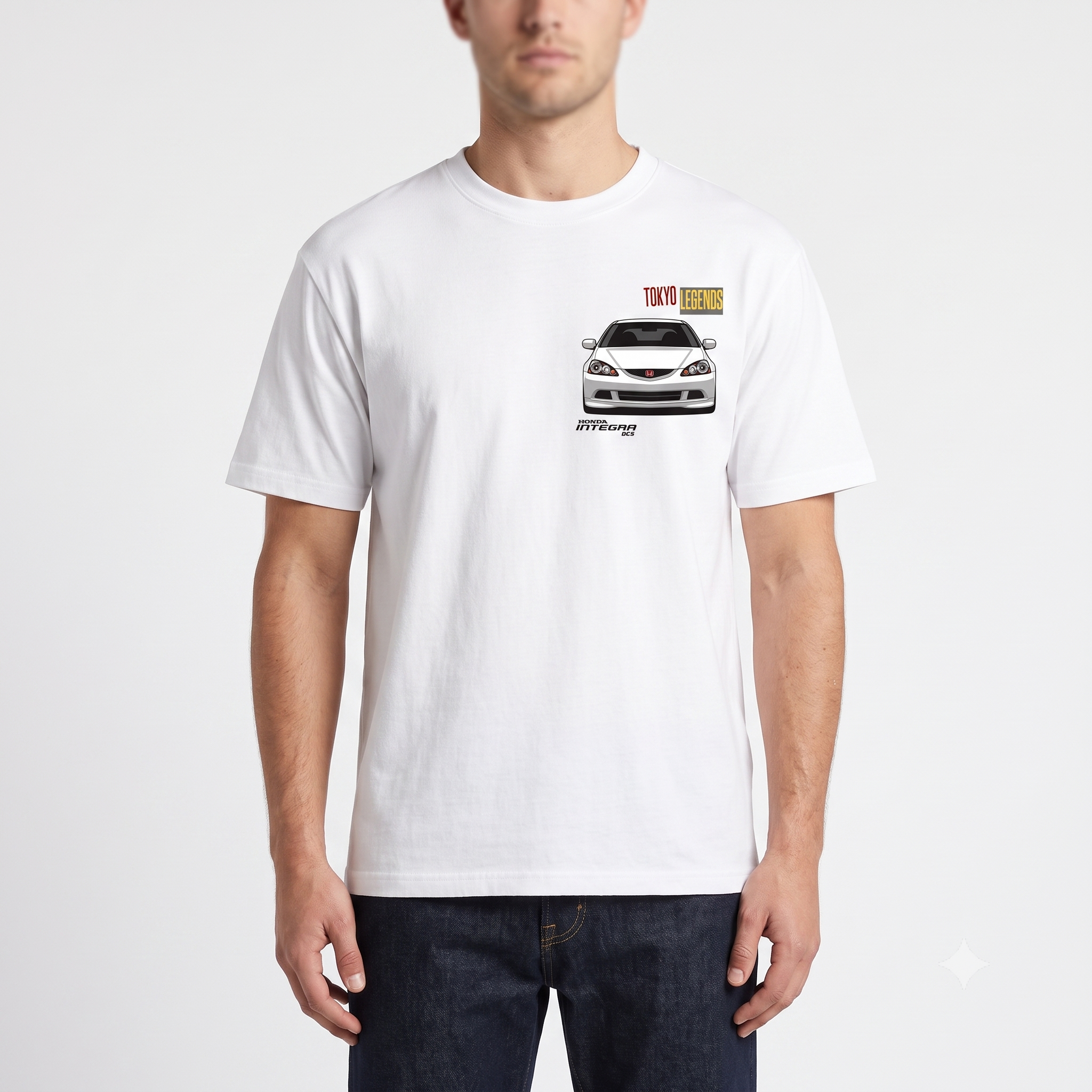 Honda Integra DC5 Shirt | Type R | JDM Cars T-shirt | Acura RSX Championship White Vivid Blue| Japan Tokyo Racers | USA Printed