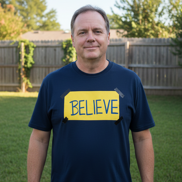 Ted Lasso Shirt Believe Sign Blue White Black UNISEX | 100% Cotton USA SHIPPING | AFC Richmond