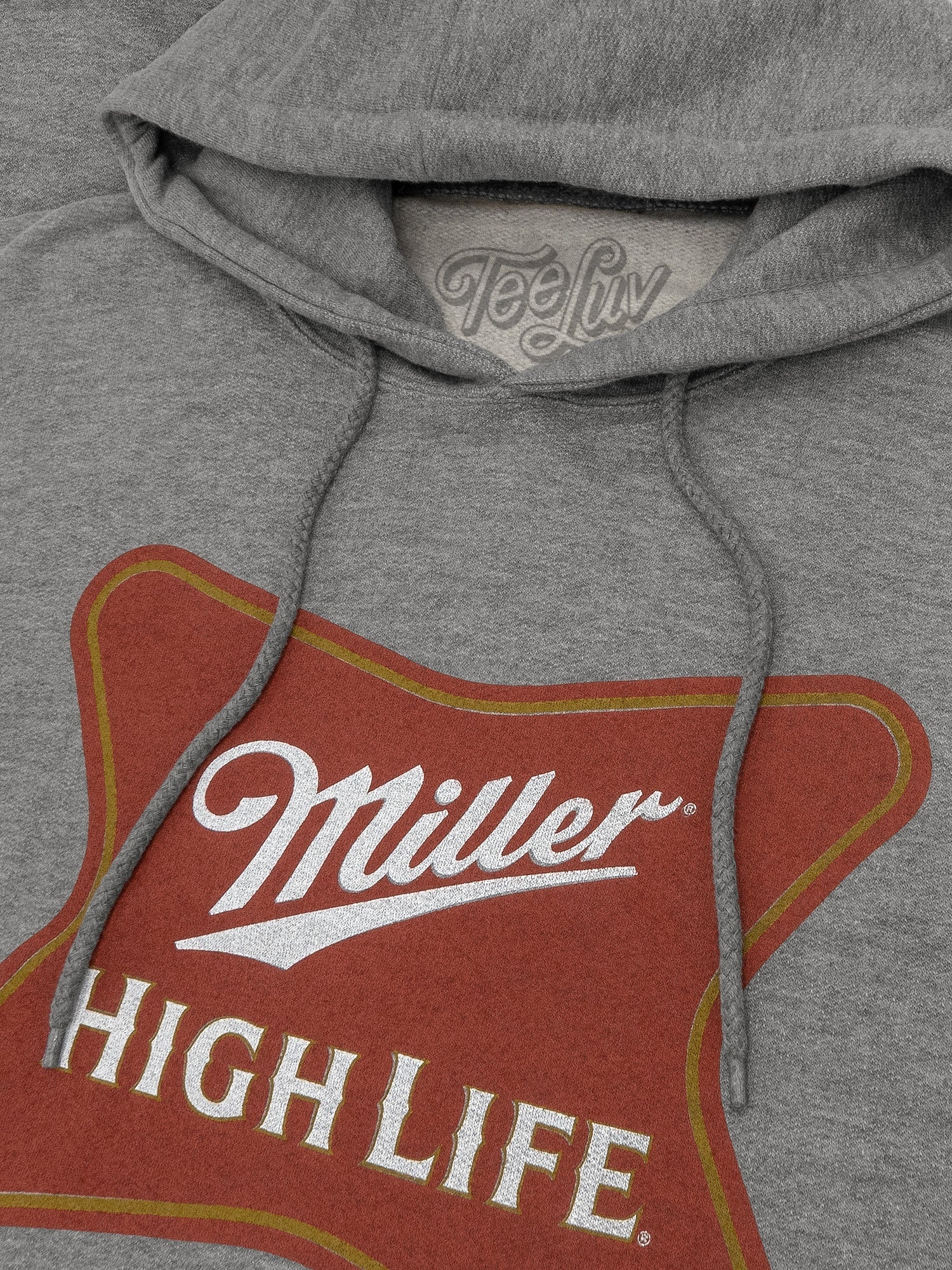 Miller High Life Beer Logo Hooded Sweatshirt  Gray