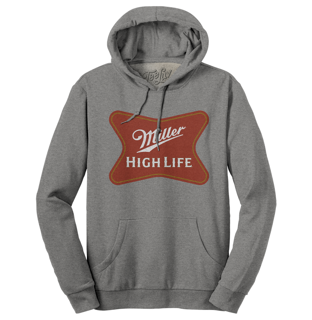 Miller High Life Beer Logo Hooded Sweatshirt  Gray