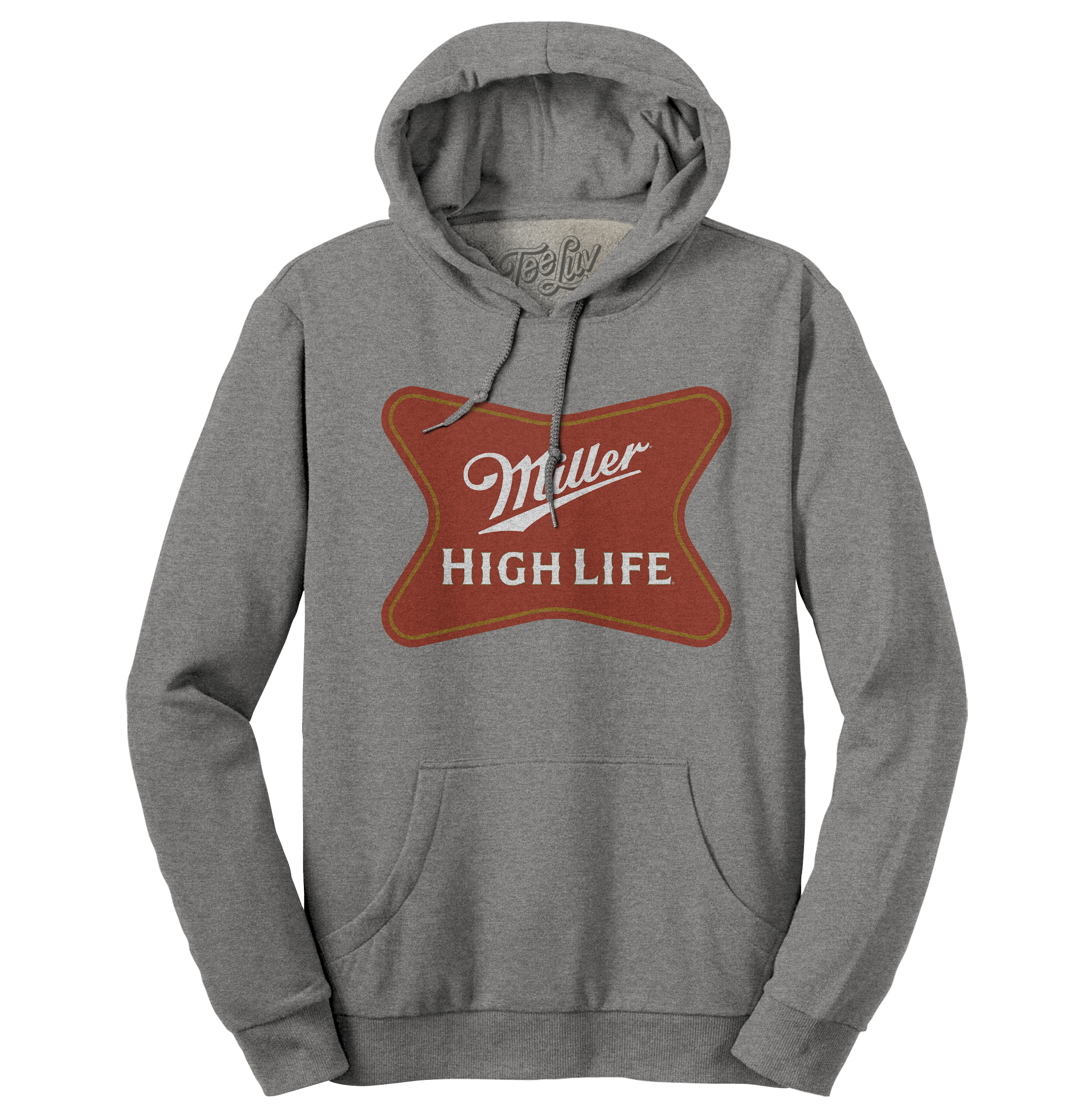Miller High Life Beer Logo Hooded Sweatshirt  Gray