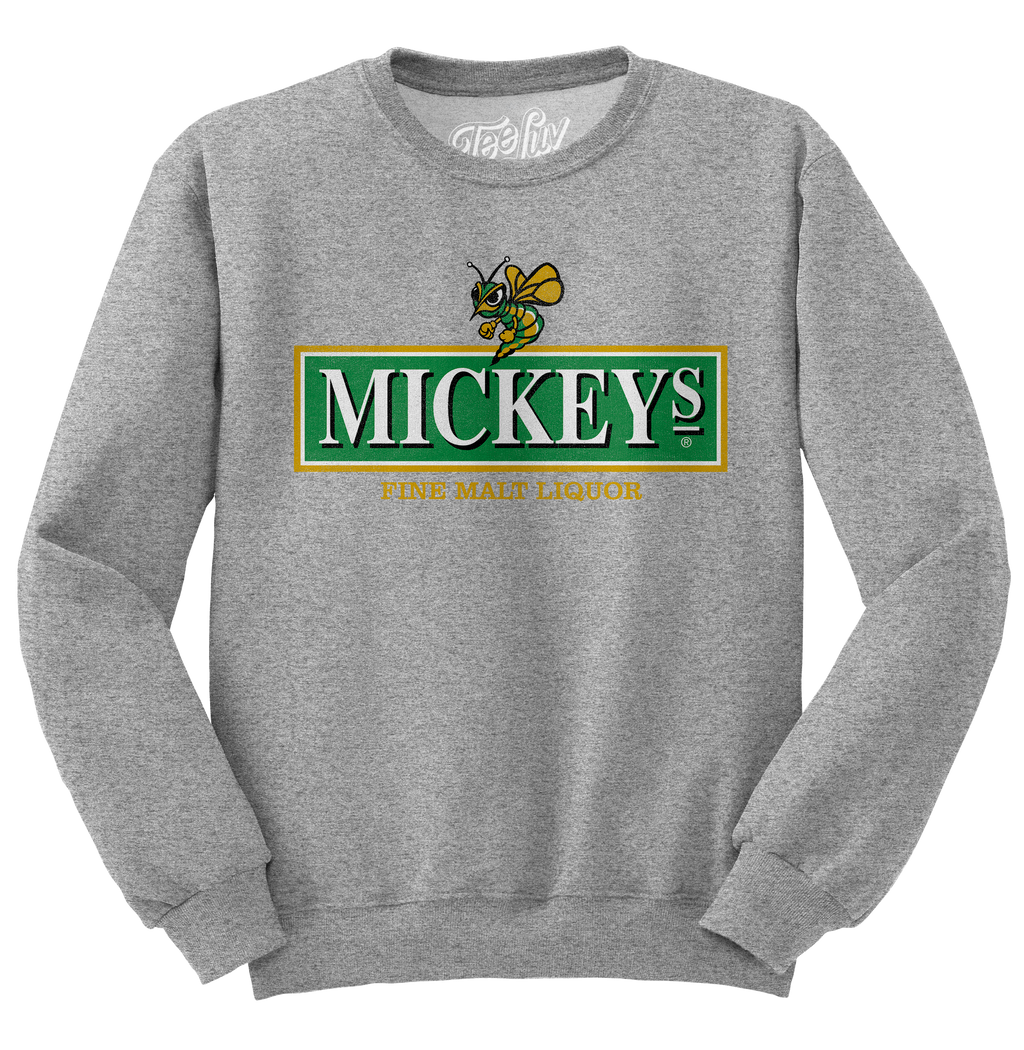 Mickey's Fine Malt Liquor Beer Sweatshirt - Gray