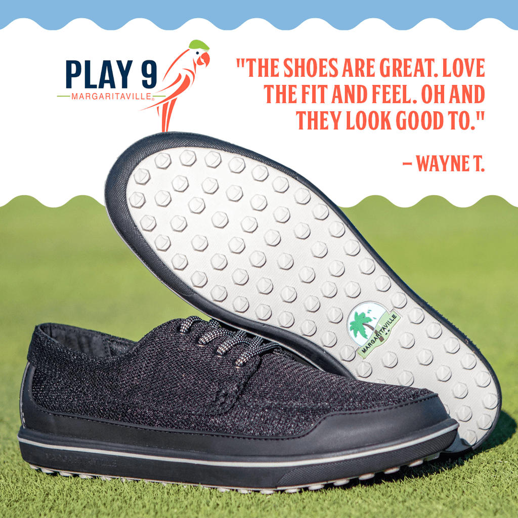 Margaritaville Men's Gimme Black/Grey Golf Shoe