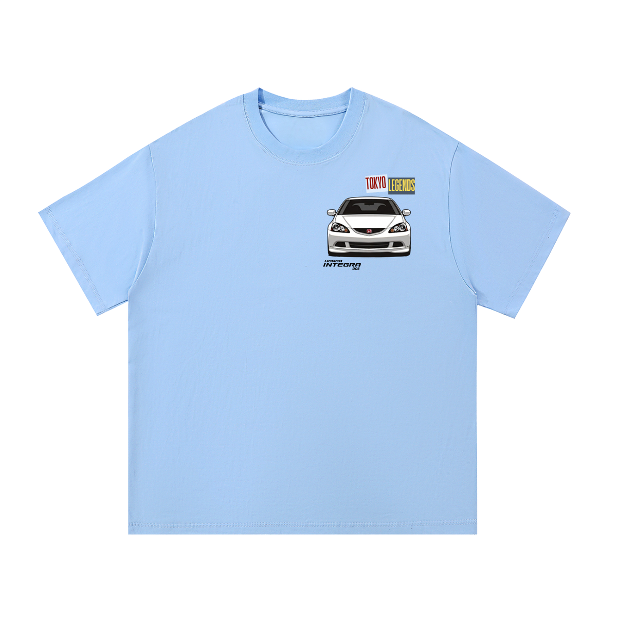 Honda Integra DC5 Shirt | Type R | JDM Cars T-shirt | Acura RSX Championship White Vivid Blue| Japan Tokyo Racers | USA Printed