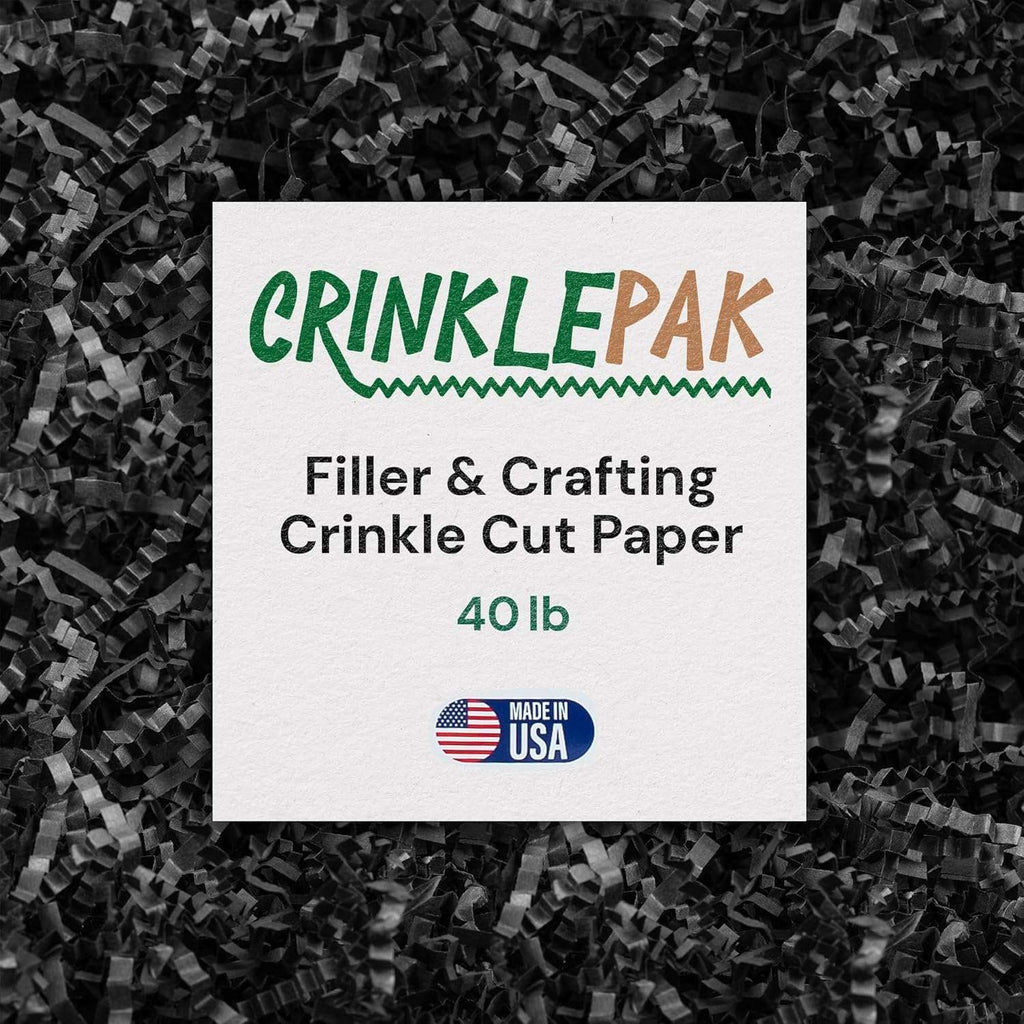 40 LB Black Crinkle Paper