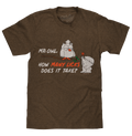 Mr Owl How Many Licks Tootsie Roll T-Shirt - Heather Brown