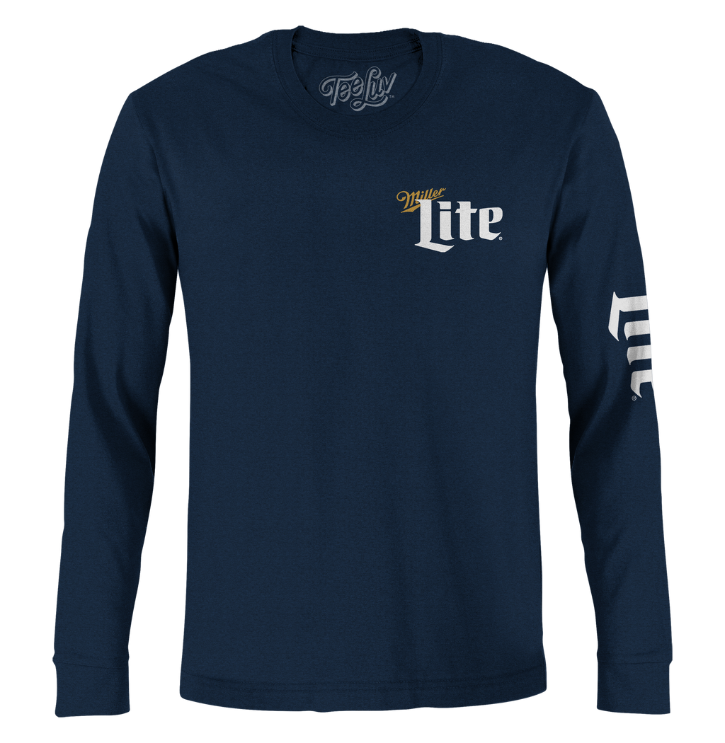 Miller Lite Long Sleeve T-Shirt - Navy Blue
