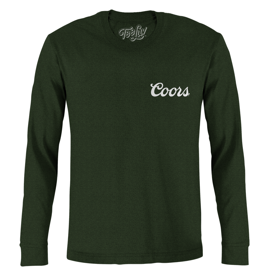 Coors Banquet Long Sleeve Beer Logo T-Shirt - Forest Green