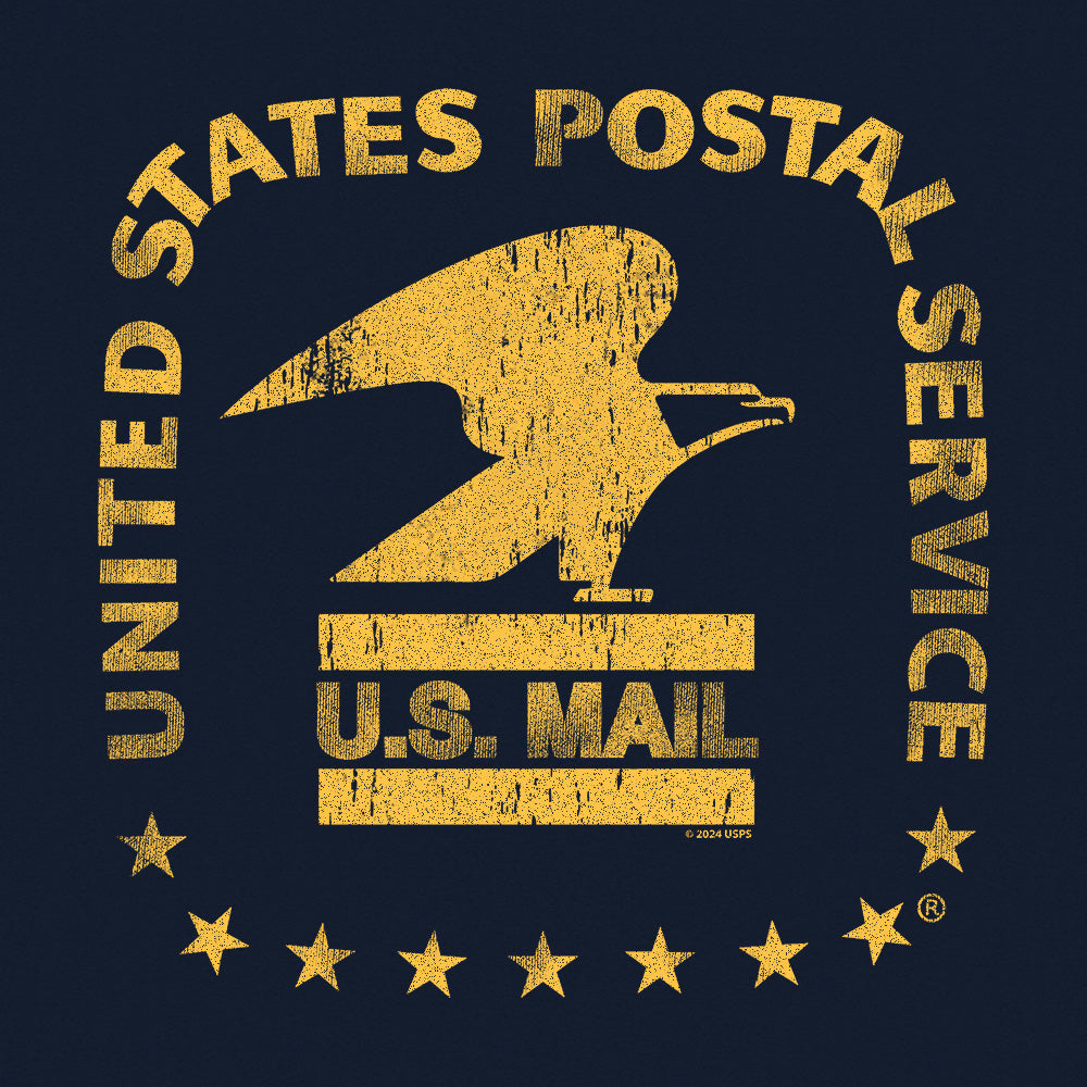 United States Postal Service Eagle Logo Long Sleeve T-Shirt - Blue