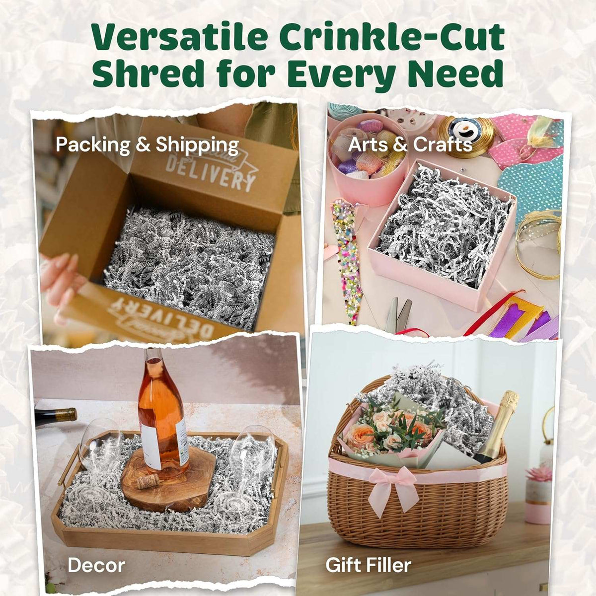 White Crinkle Paper 40 LB