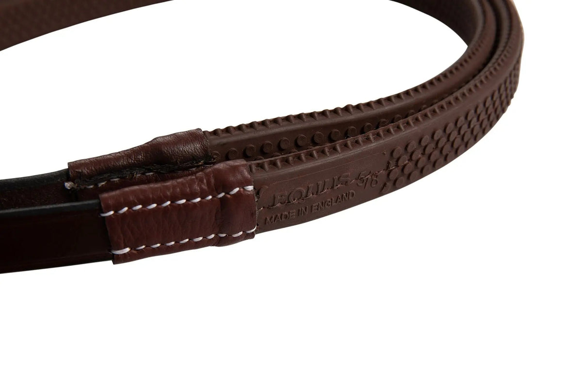 Huntley Equestrian Fancy Stitched Rubber Reins, 5/8" Inch Width