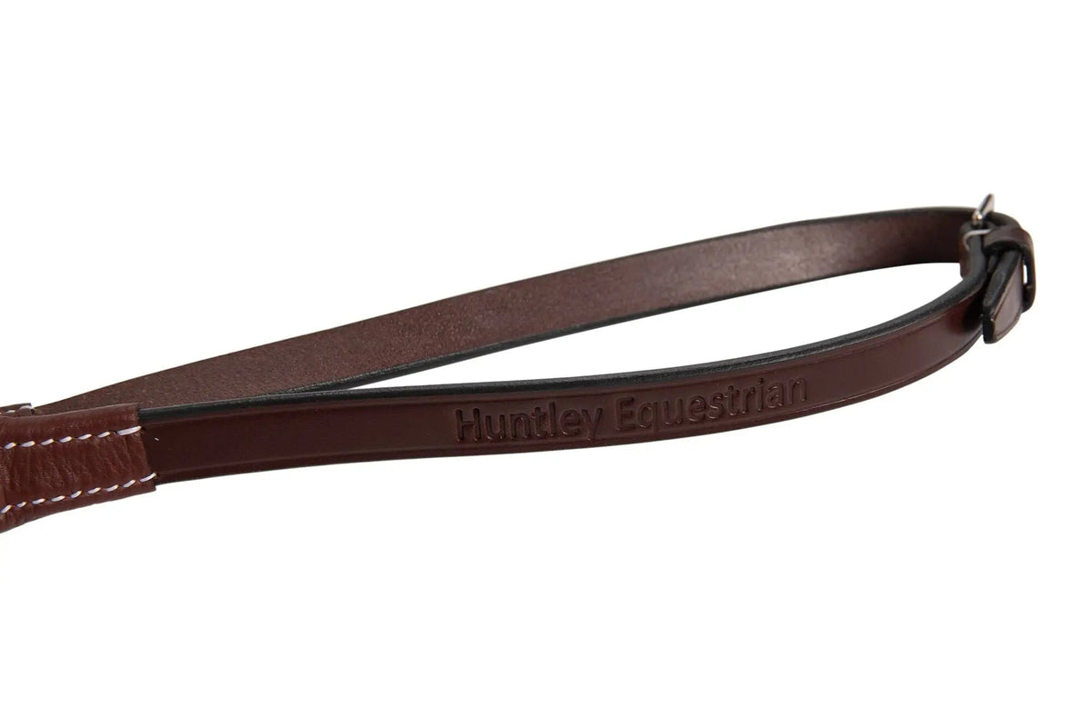 Huntley Equestrian Fancy Stitched Rubber Reins, 5/8" Inch Width
