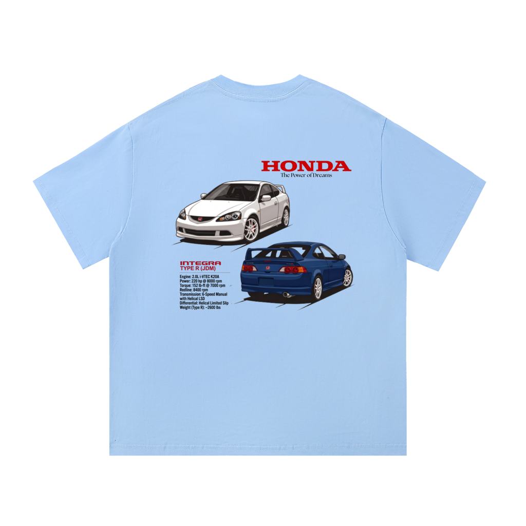 Honda Integra DC5 Shirt | Type R | JDM Cars T-shirt | Acura RSX Championship White Vivid Blue| Japan Tokyo Racers | USA Printed