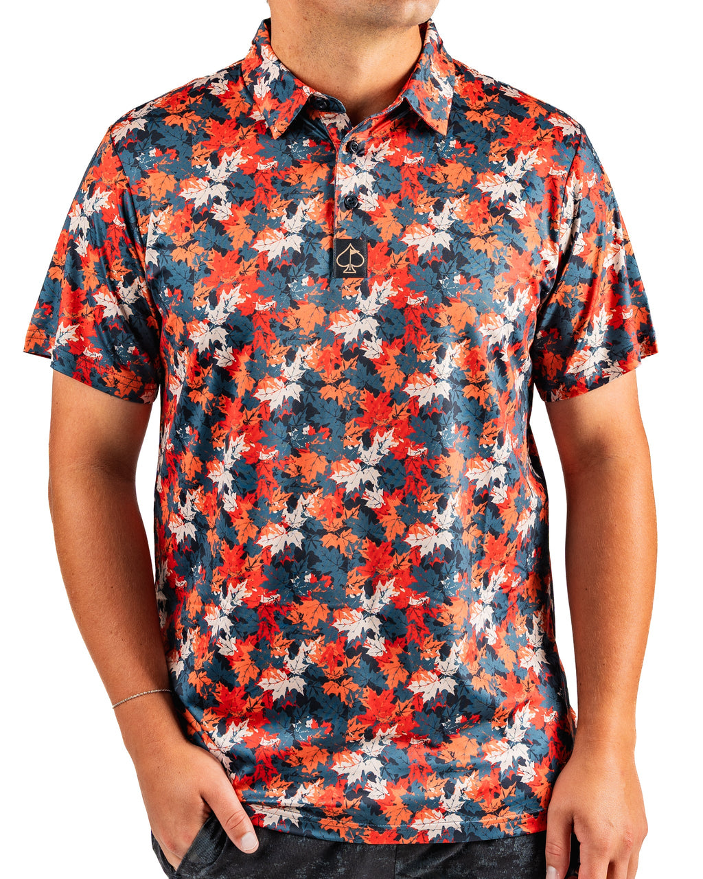 Autumn Leaves Golf Polo