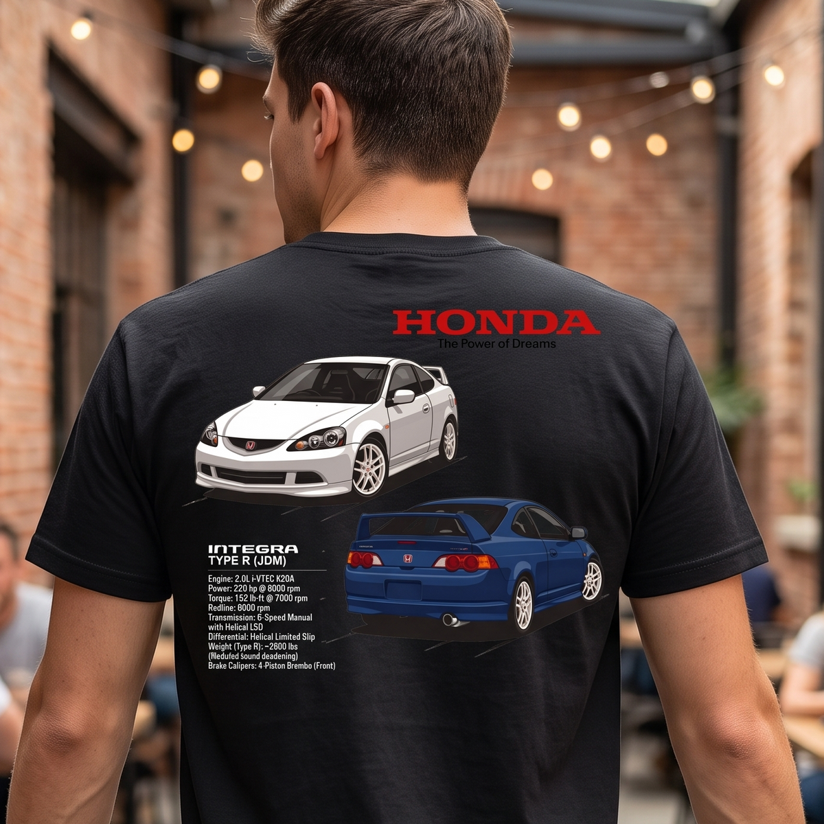 Honda Integra DC5 Shirt | Type R | JDM Cars T-shirt | Acura RSX Championship White Vivid Blue| Japan Tokyo Racers | USA Printed