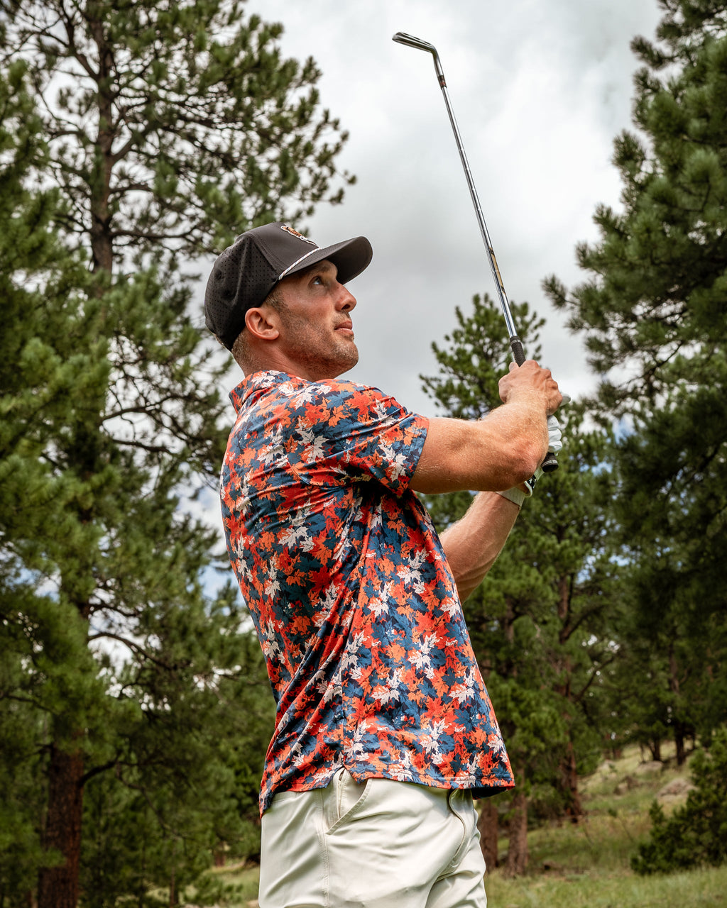 Autumn Leaves Golf Polo