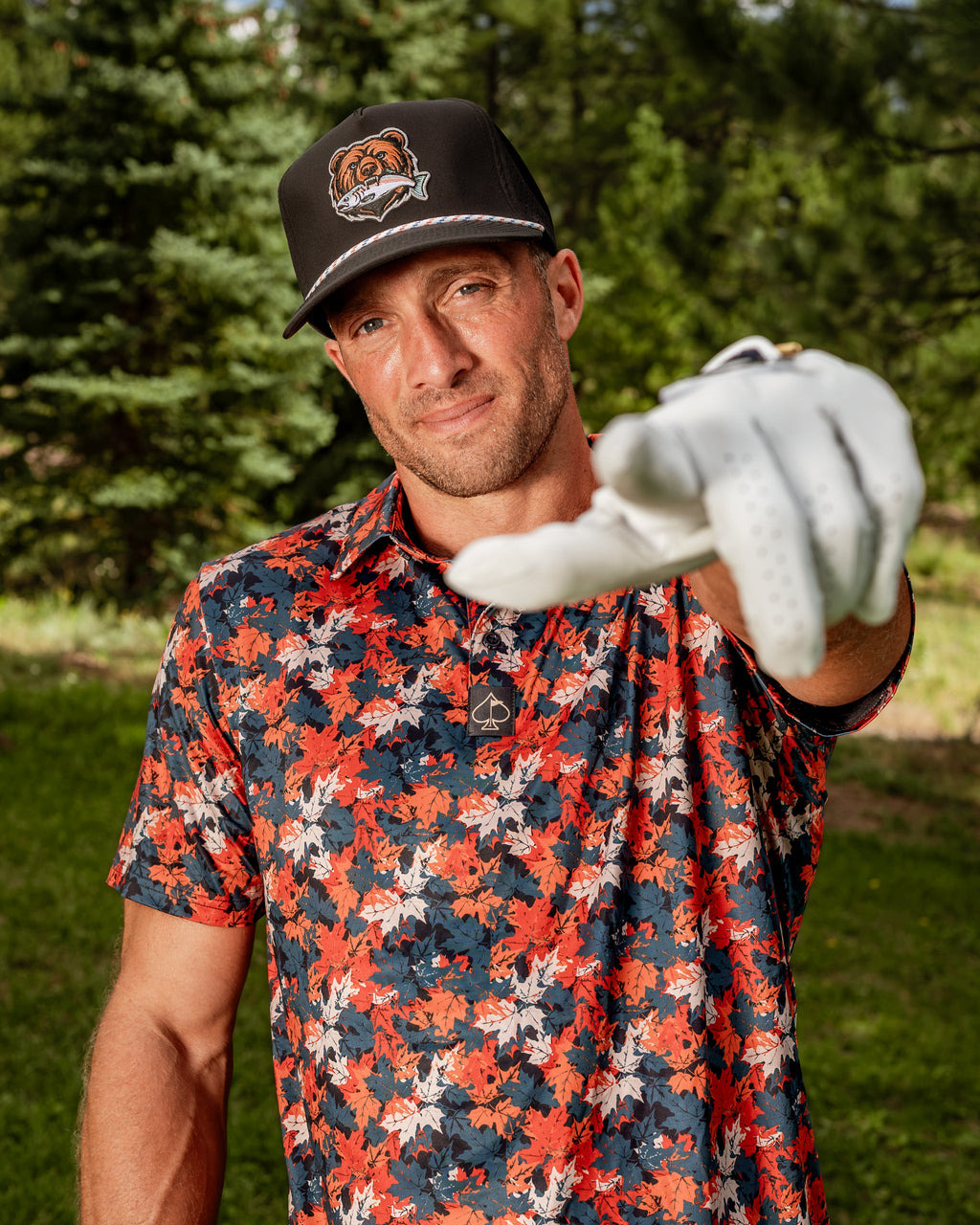 Autumn Leaves Golf Polo