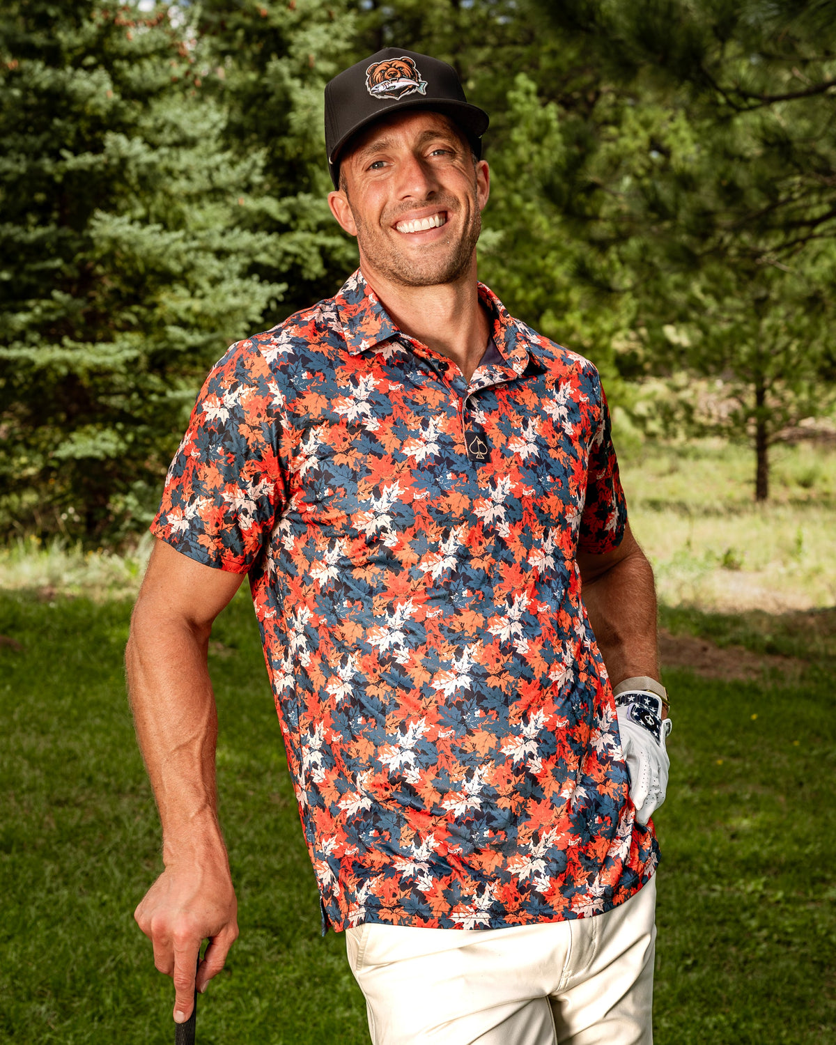 Autumn Leaves Golf Polo
