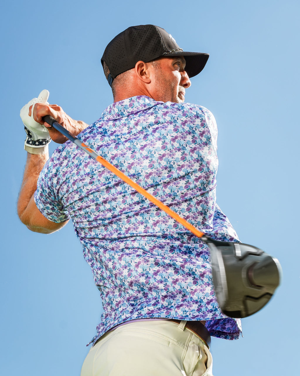 White Petals Golf Polo