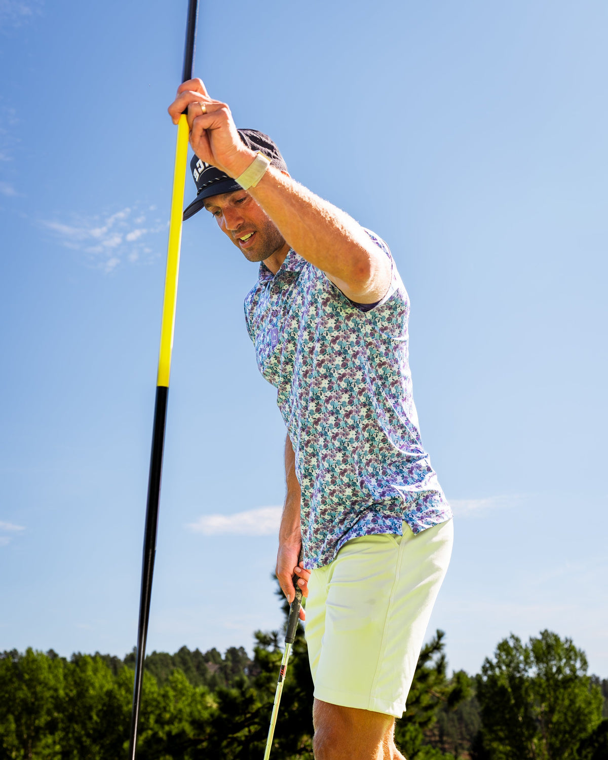 White Petals Golf Polo