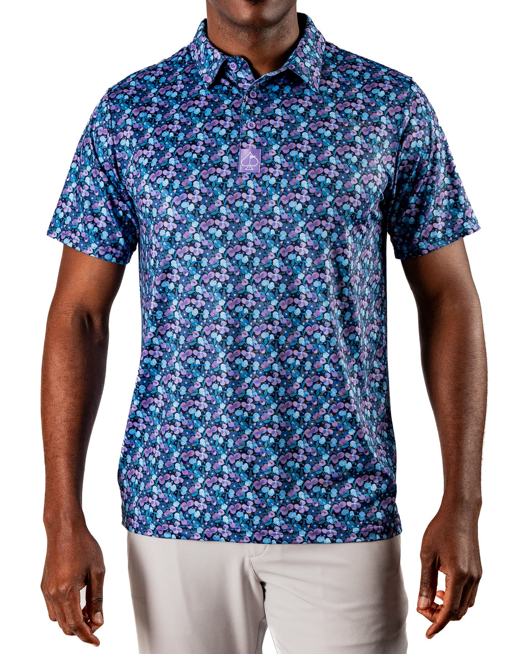 Blue Petals Golf Polo