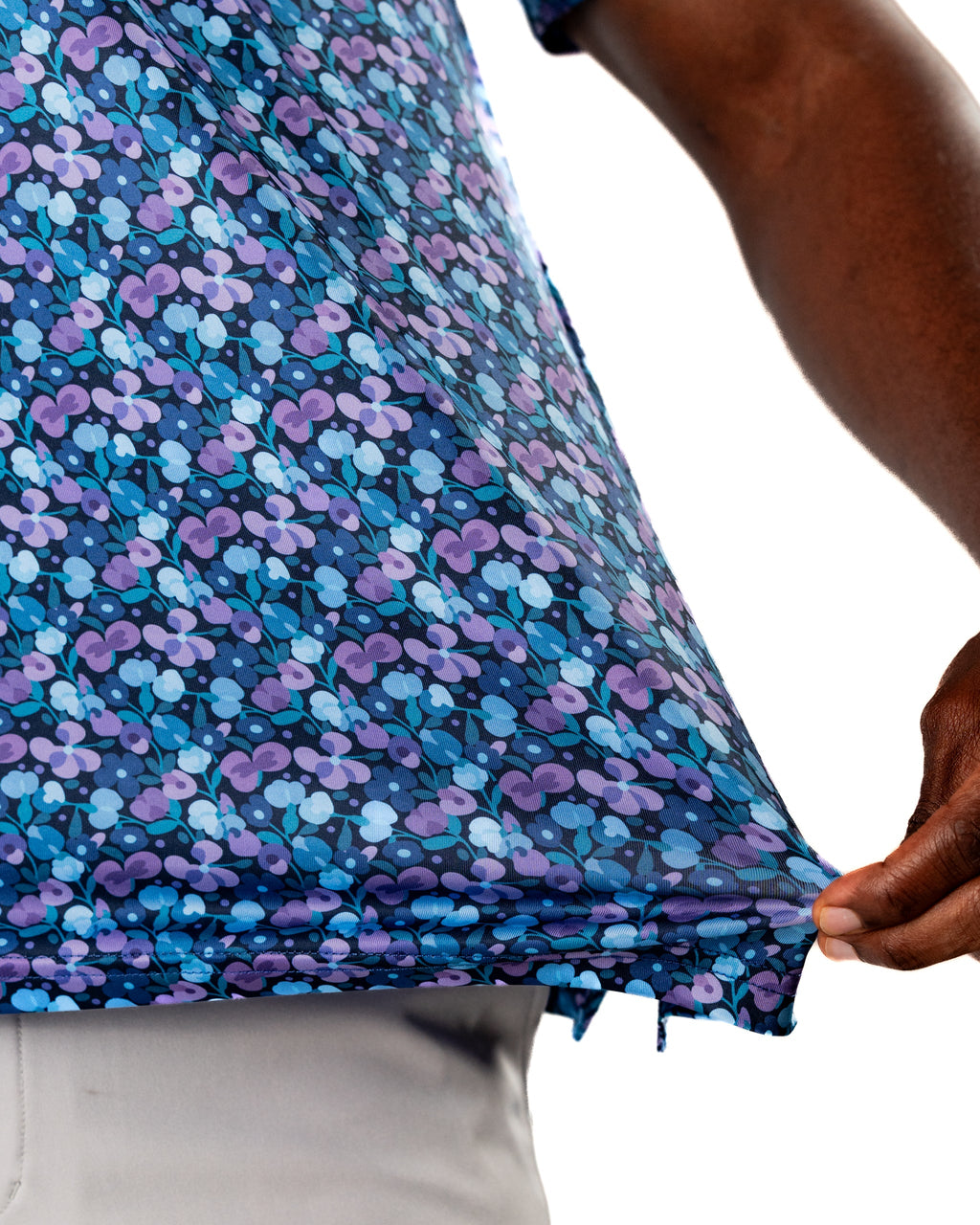 Blue Petals Golf Polo