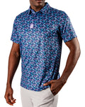 Blue Petals Golf Polo