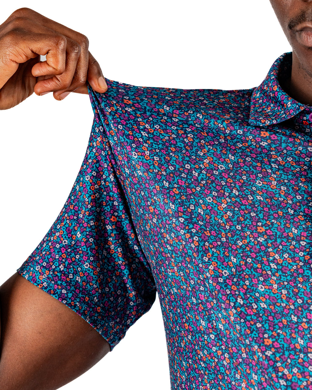 Lavender Flower Power Golf Polo