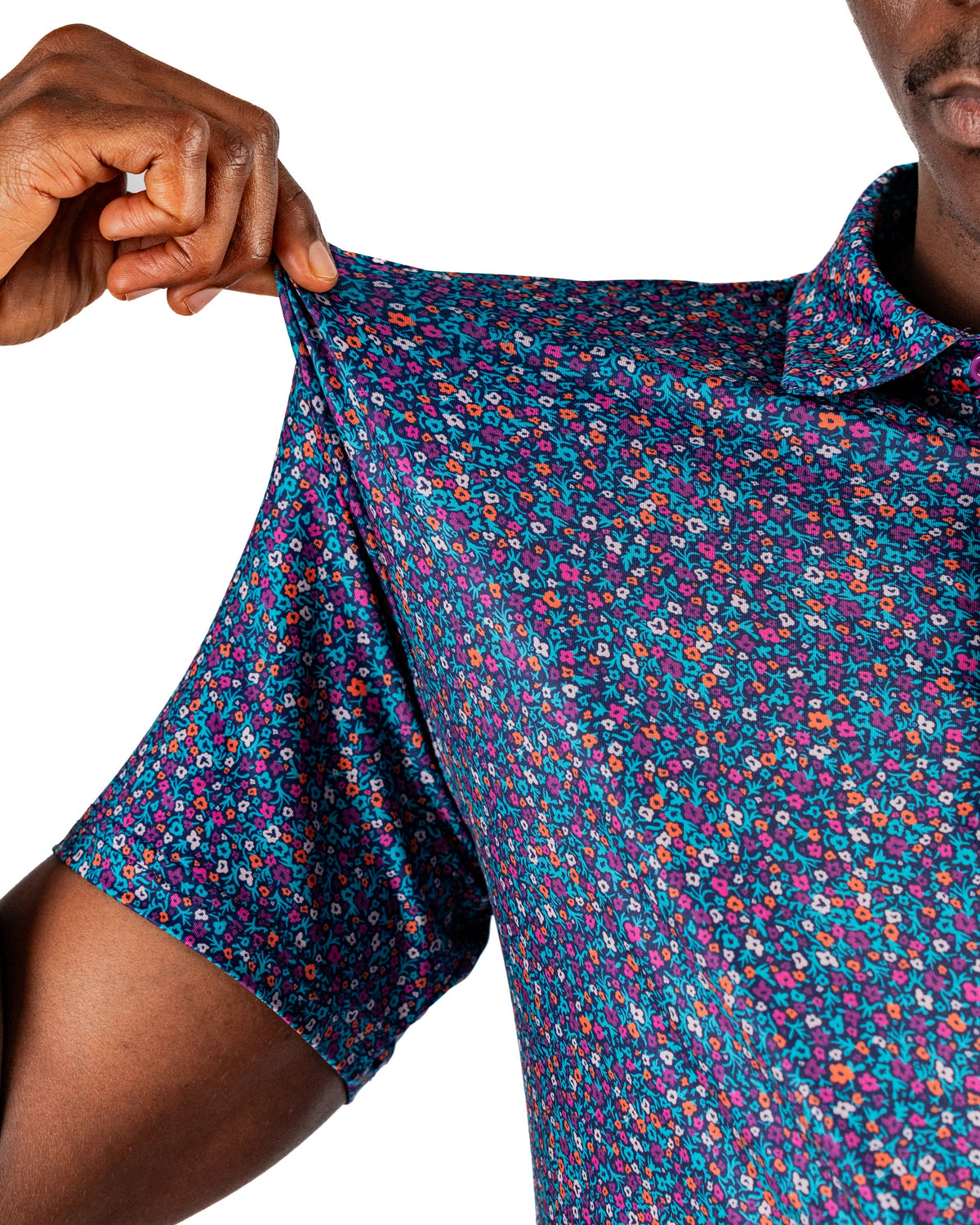 Lavender Flower Power Golf Polo