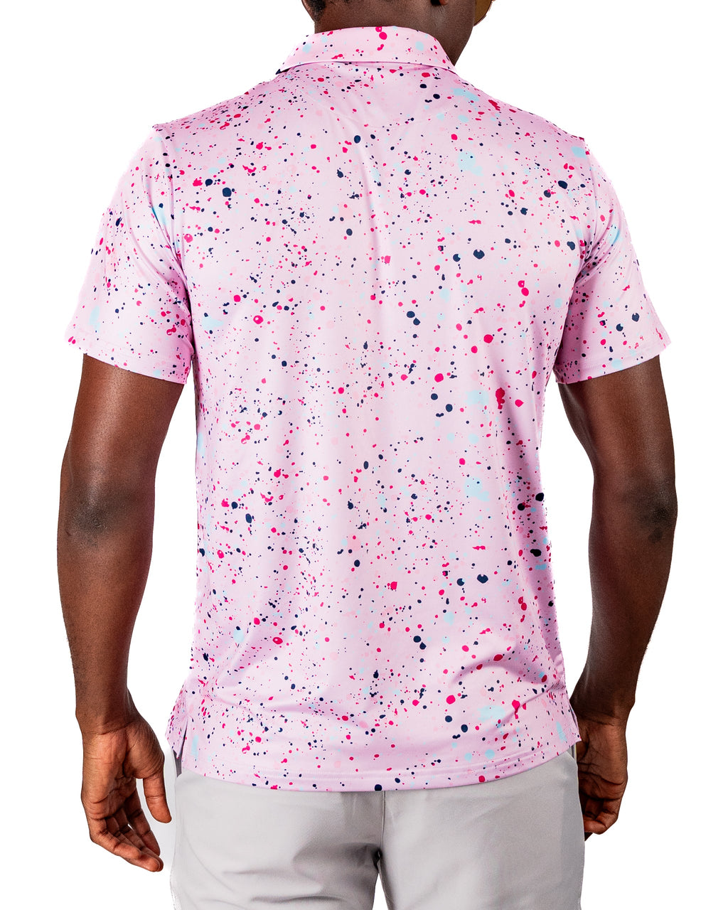 Pink Splatter Golf Polo