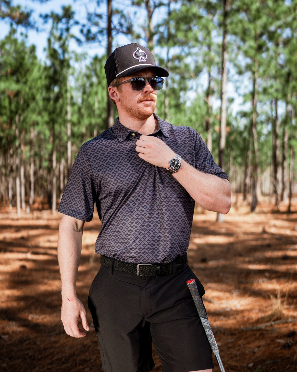 Slate Mosaic Golf Polo