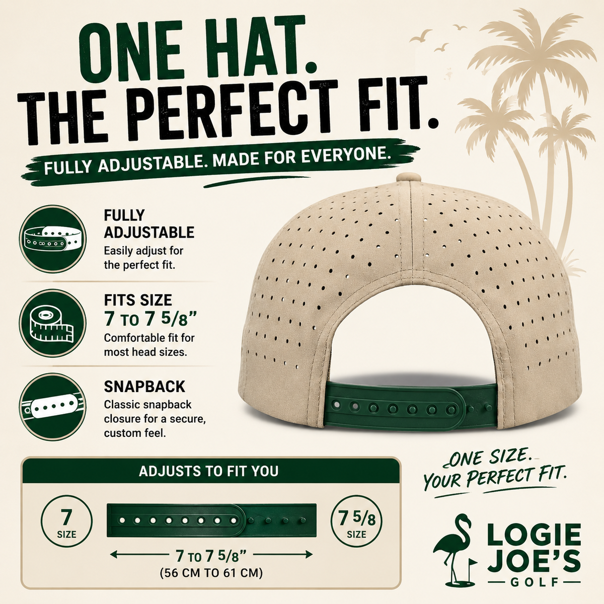 Tree Frog Golf Hat | Snapback Cap | Built-in Magnetic Ball Marker Holder + Marker Included | Adjustable | Red Eyed