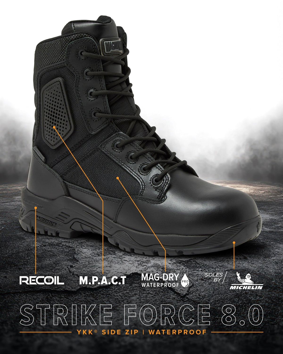 STRIKE FORCE 8" Boot SZ WP