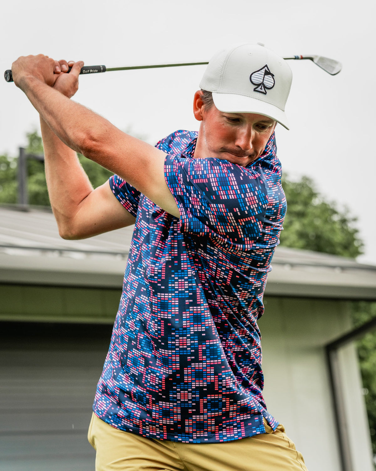Tetrafloral Dark Golf Polo
