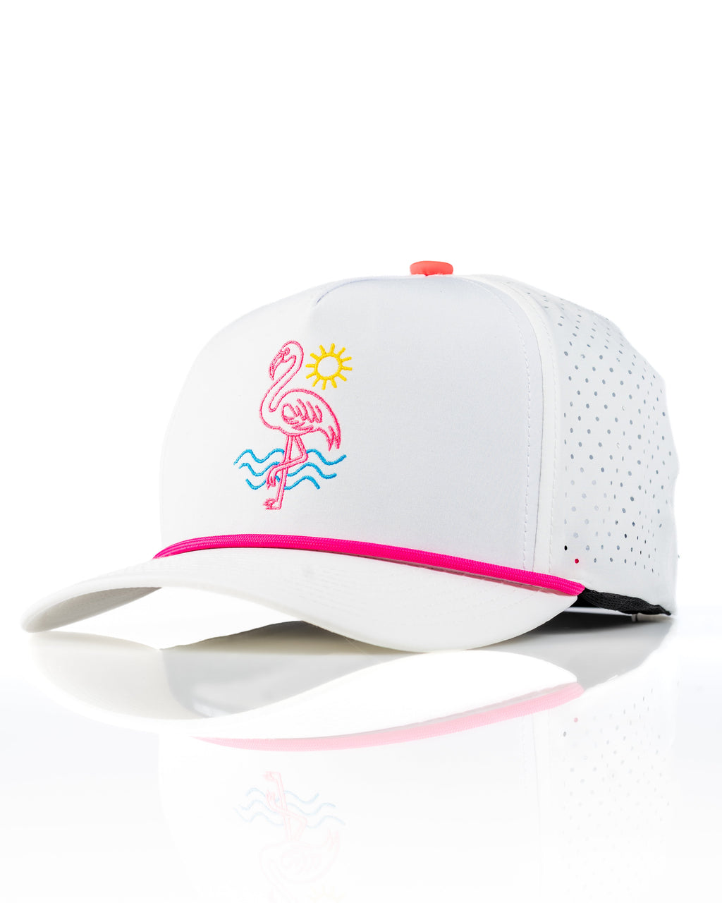 Perforated Rope Hat - Flamingo