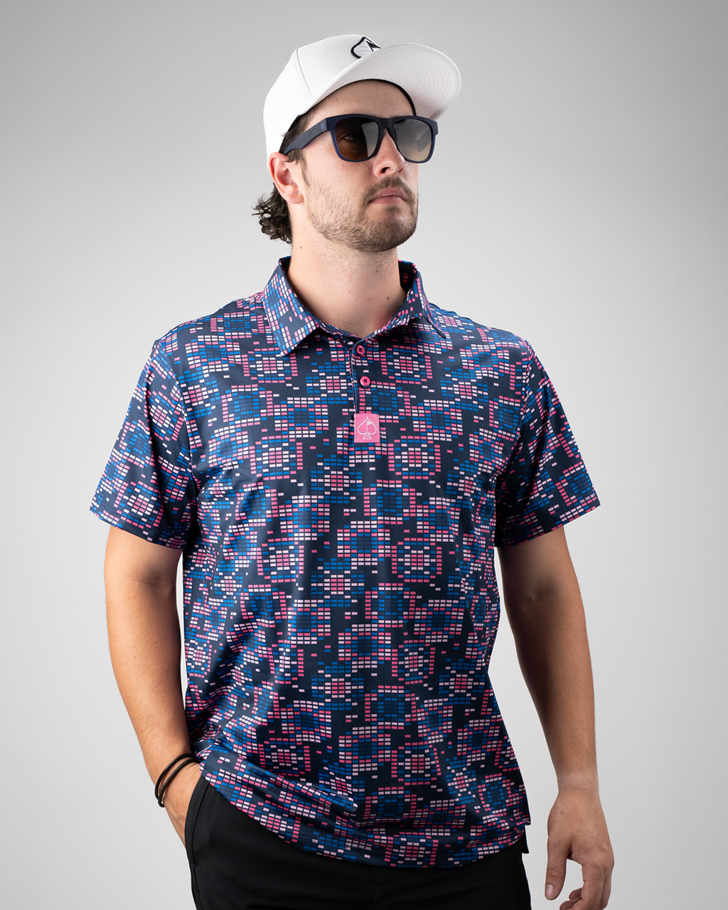 Tetrafloral Dark Golf Polo