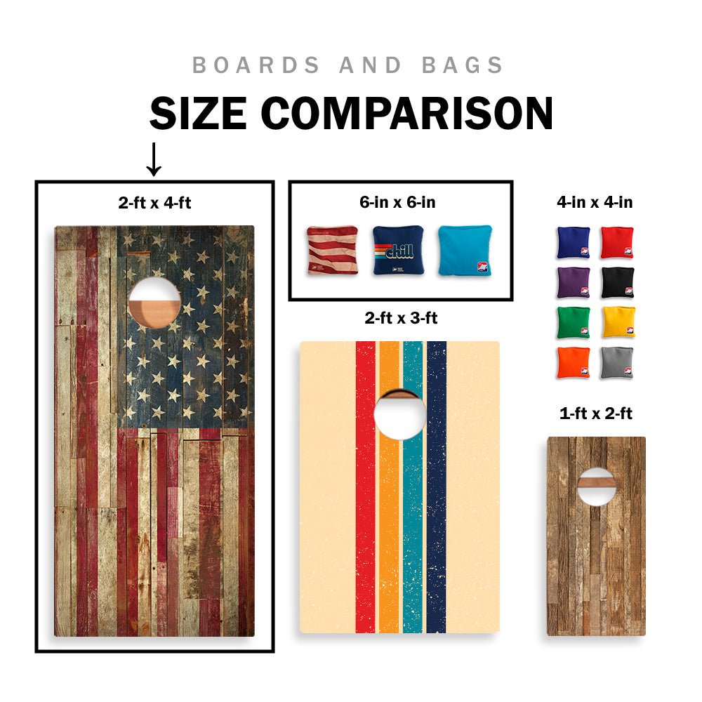 ACA Logo Racer Stripes Star Cornhole Boards