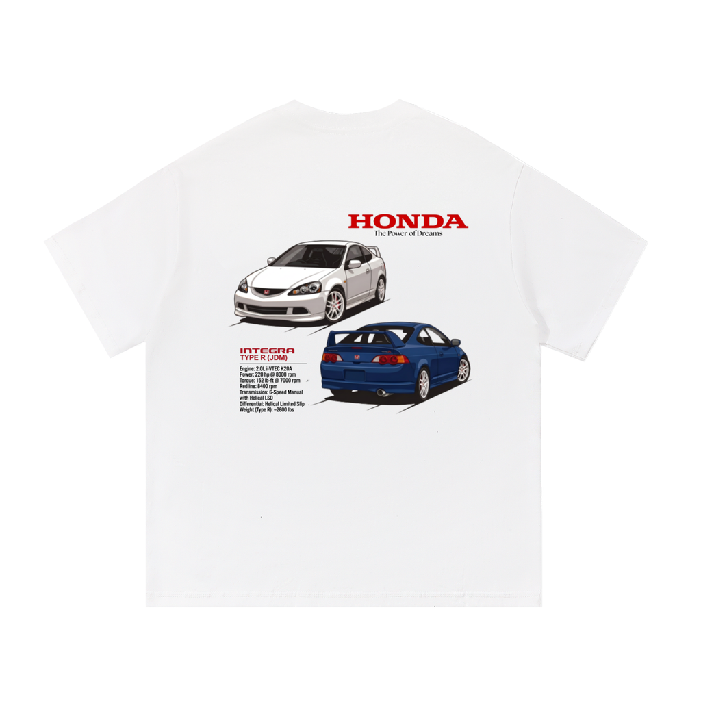 Honda Integra DC5 Shirt | Type R | JDM Cars T-shirt | Acura RSX Championship White Vivid Blue| Japan Tokyo Racers | USA Printed