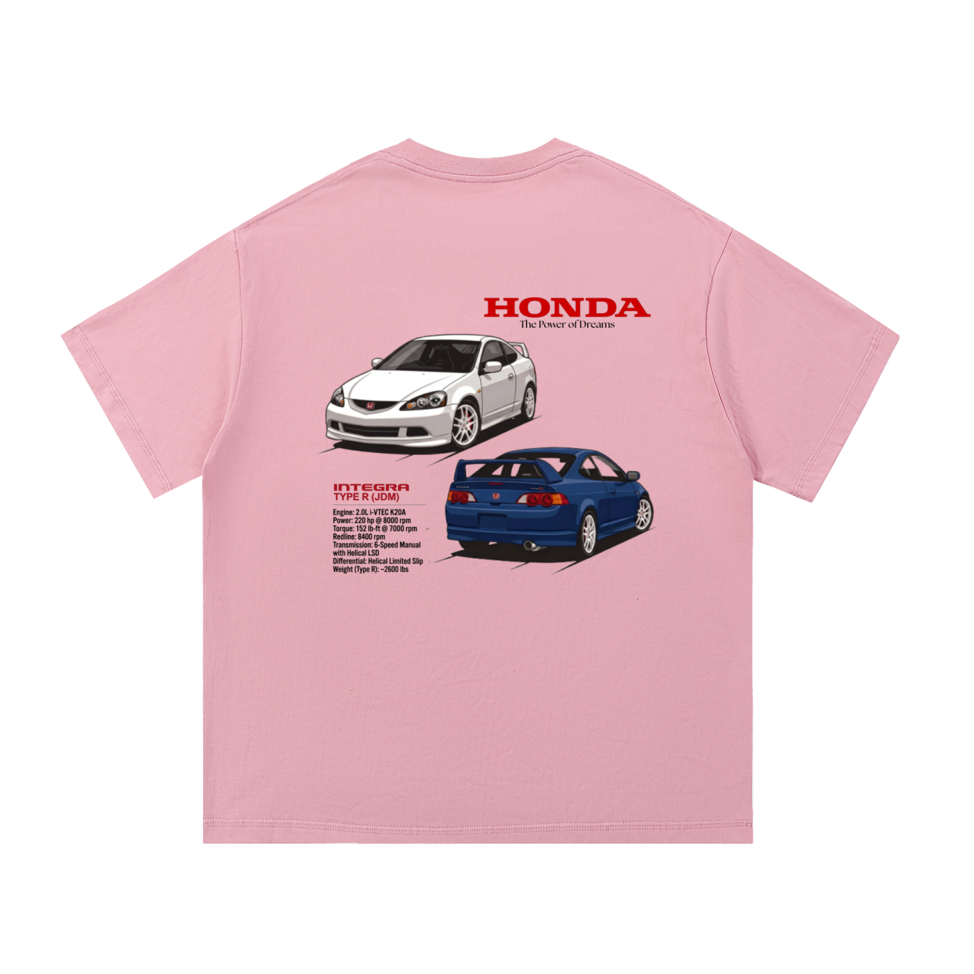 Honda Integra DC5 Shirt | Type R | JDM Cars T-shirt | Acura RSX Championship White Vivid Blue| Japan Tokyo Racers | USA Printed
