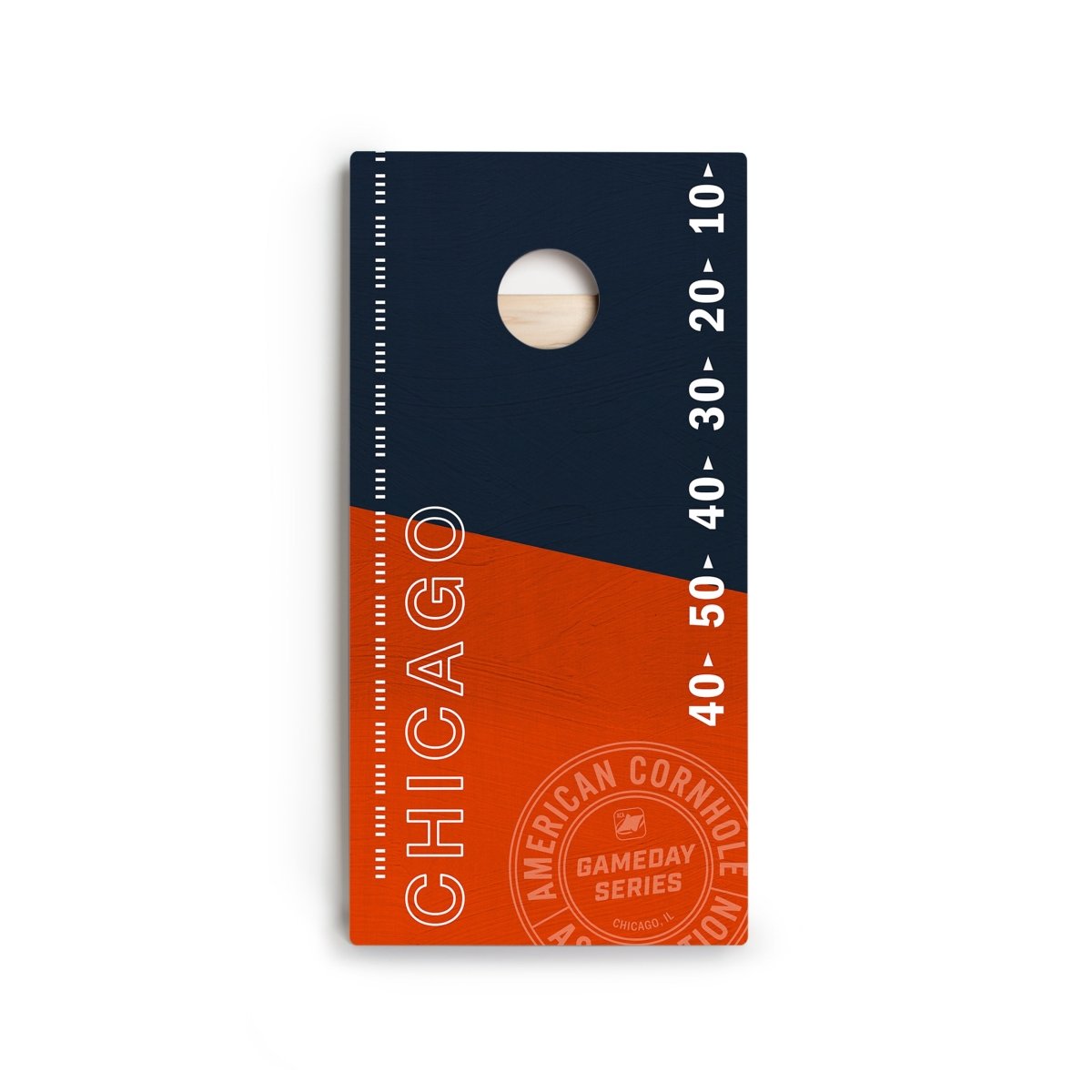 Chicago Football Gameday Stadium Star Cornhole Boards