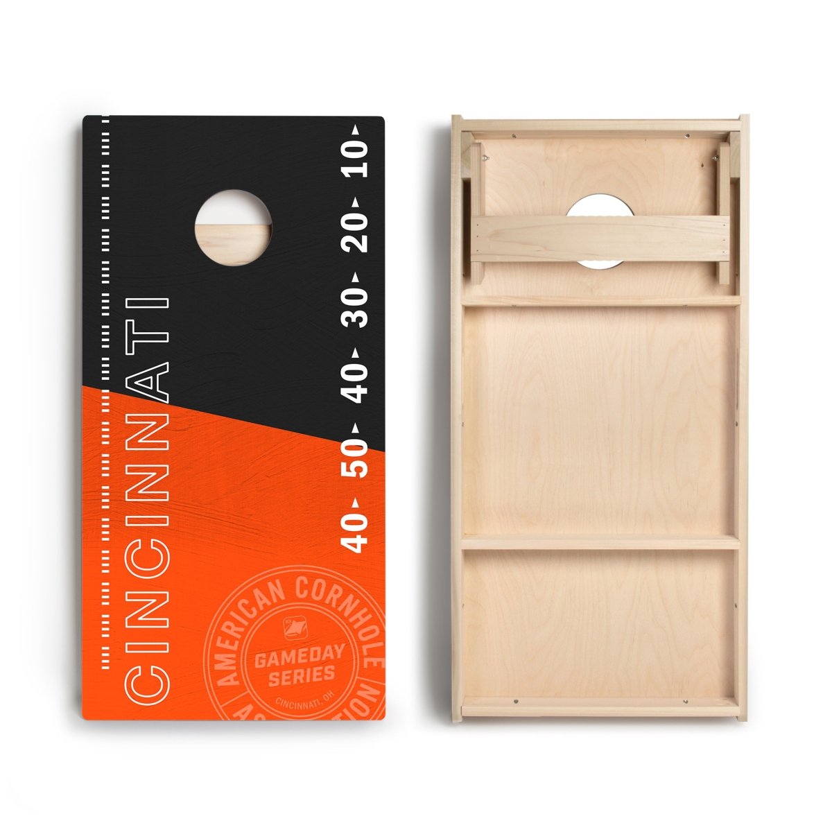 Cincinnati Football Gameday Stadium Star Cornhole Boards