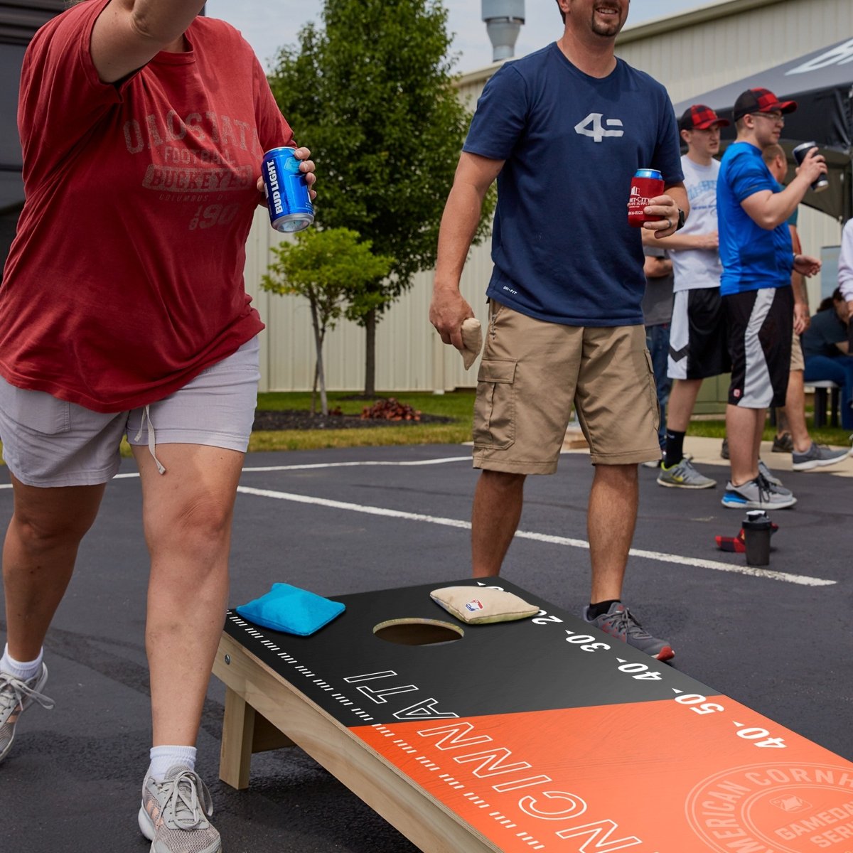 Cincinnati Football Gameday Stadium Star Cornhole Boards
