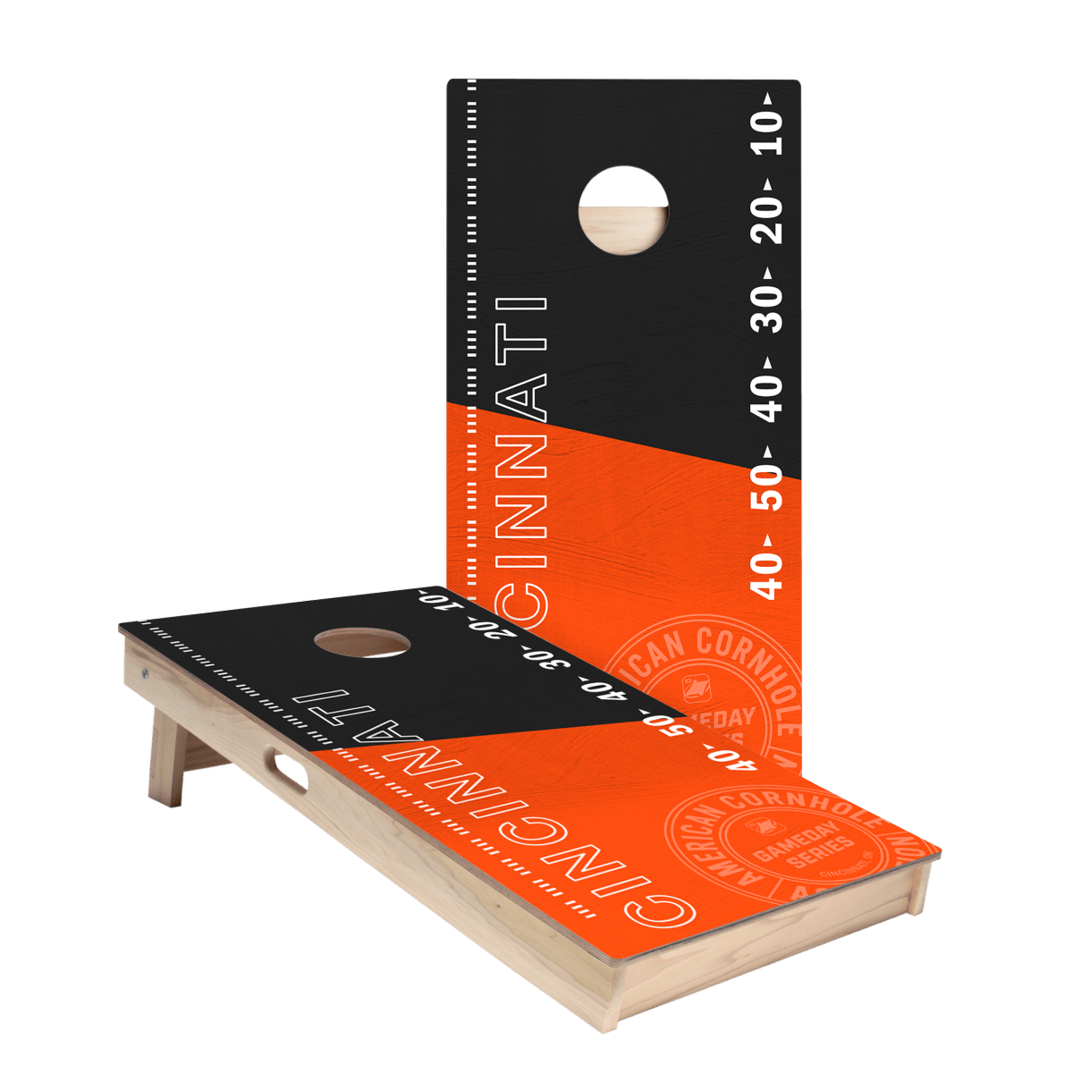 Cincinnati Football Gameday Stadium Star Cornhole Boards