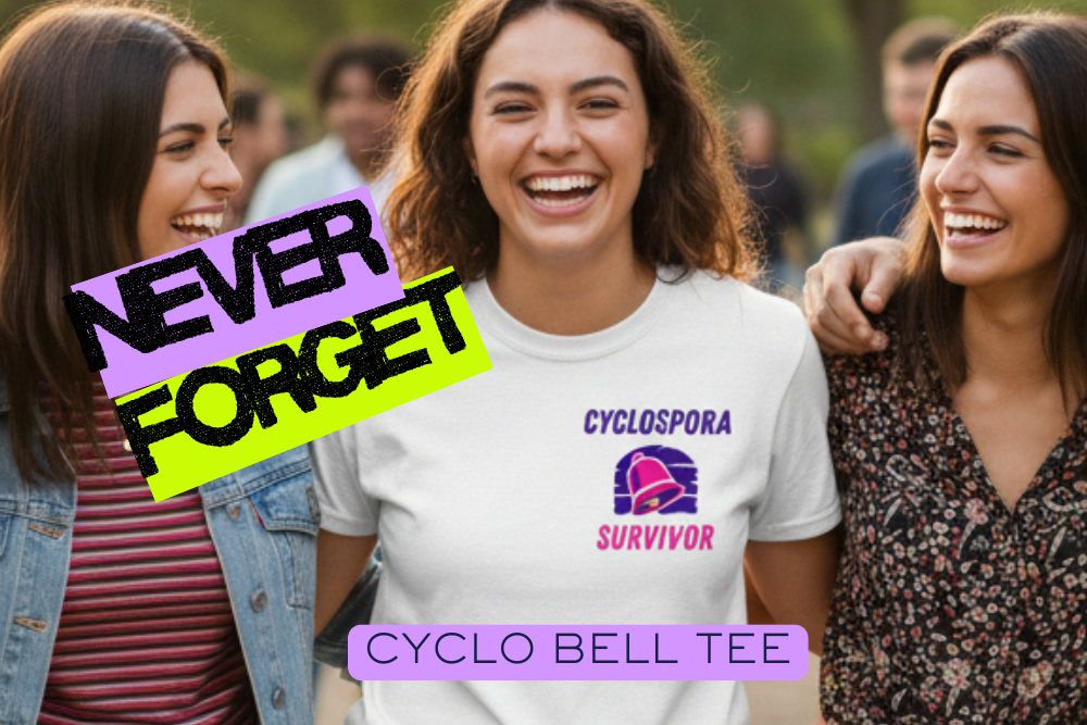 Cyclo Bell Cotton Tee - Taco Bell Cyclospora Survivor